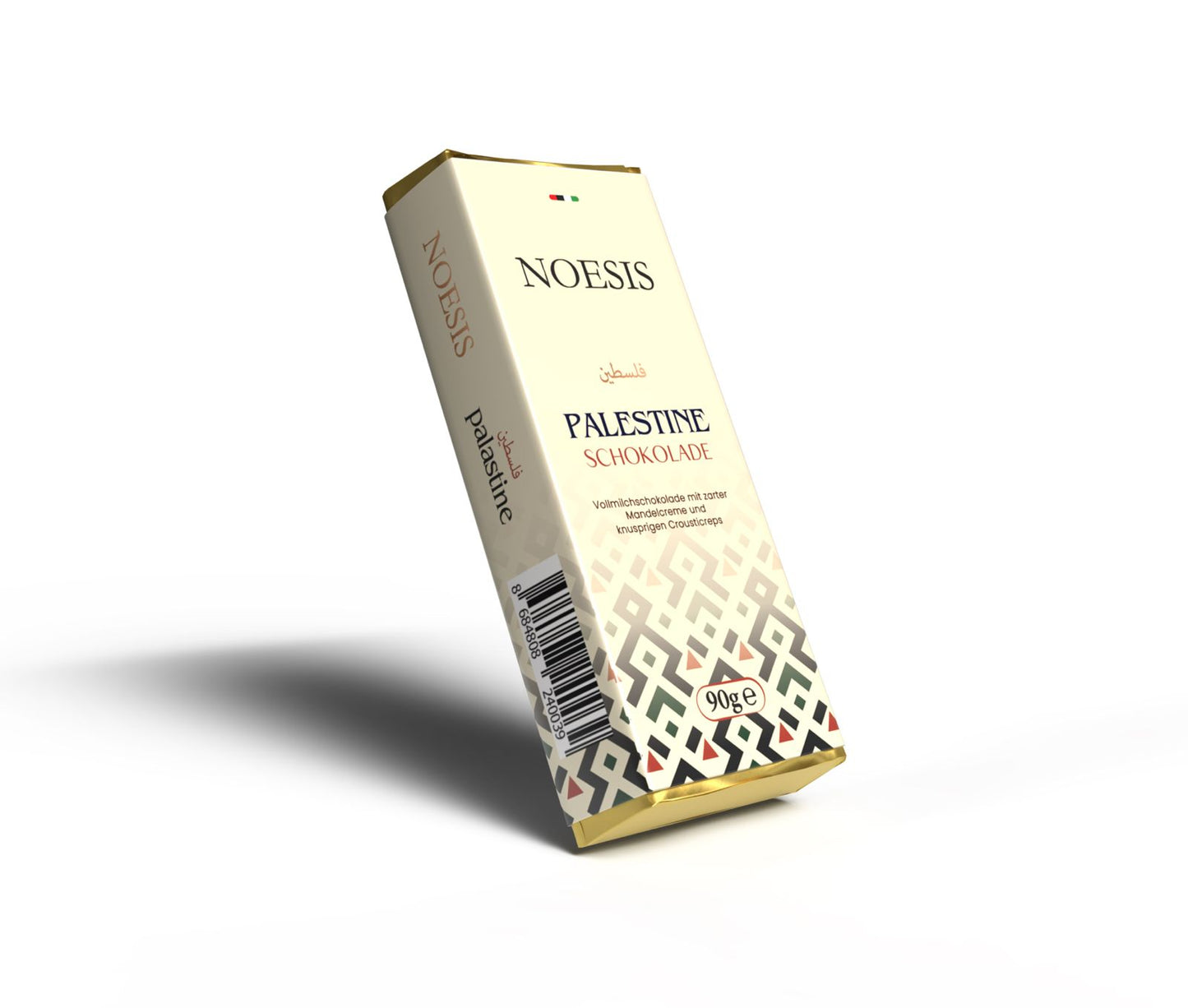 Palestine Schokolade – Edle Vollmilchschokolade mit Mandelcreme und Krep Krokant